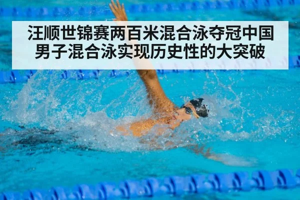 汪顺世锦赛两百米混合泳夺冠中国男子混合泳实现历史性的大突破